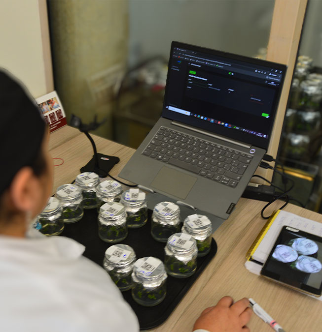 Equipo técnico trabajando con información operacional